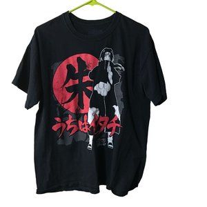 SHONEN JUMP NARUTO SHIPPUDEN RIPPLE JUCTION T-SHIRT ANIME BLACK RED WHITE MENS L